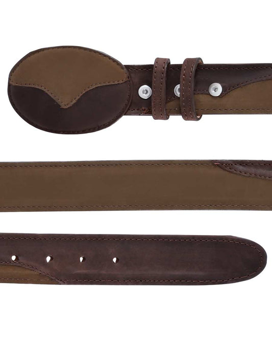 Cowboy Belt - El General - Leather Nobuck Choco 41108