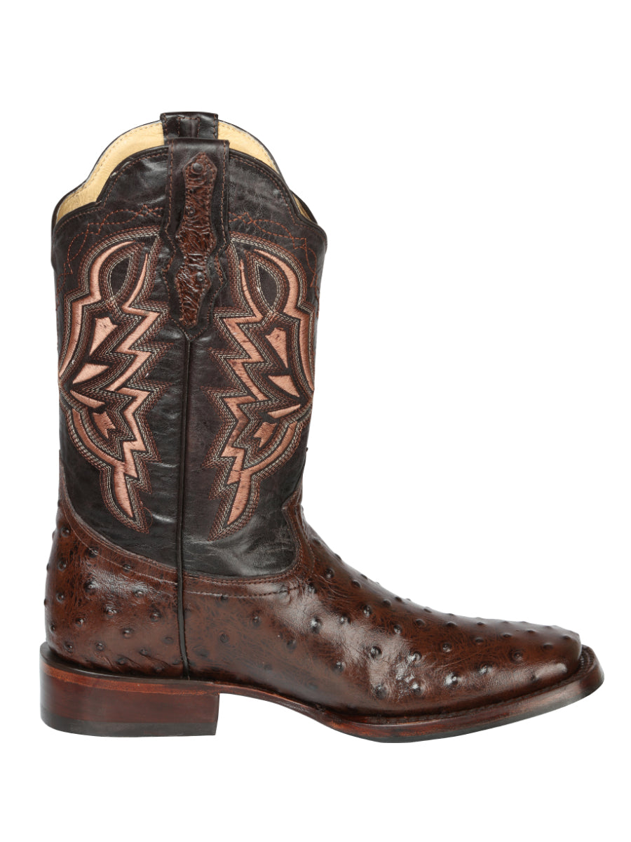 El General Rodeo Boot- Imit Avestruz - Brown 44665