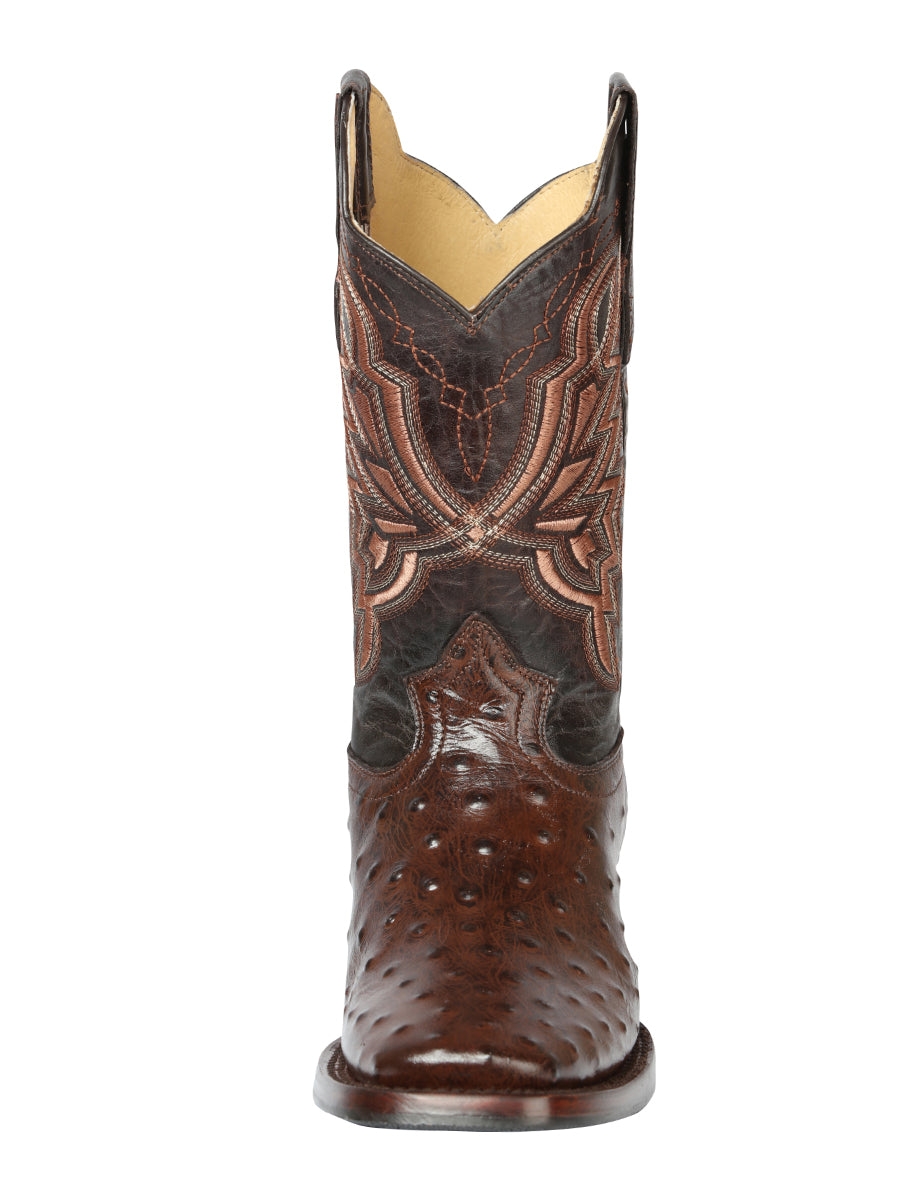 El General Rodeo Boot- Imit Avestruz - Brown 44665