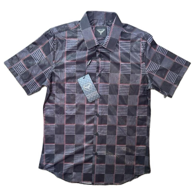 Men's Western Short- Sleeve Button- Up