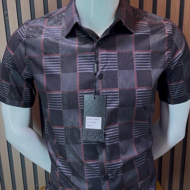 Men's Western Short- Sleeve Button- Up