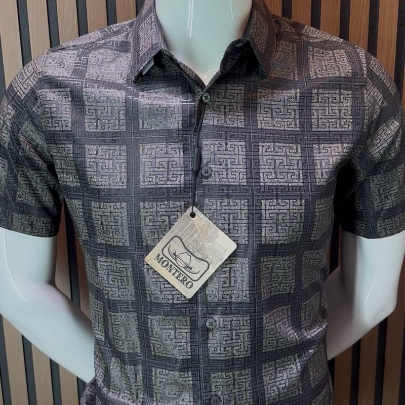 Men's Western Short- Sleeve Button- Up