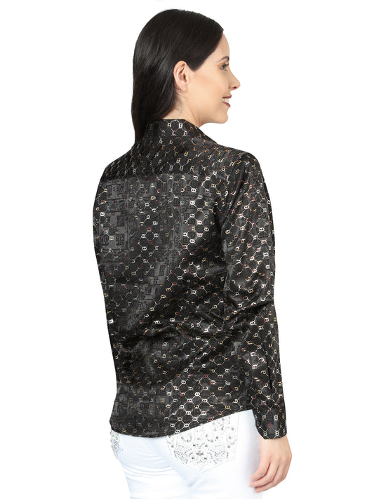 El General Black/Gold Casual Long-Sleeve Shirt 44558