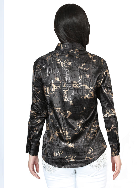 El General Black Casual Long-Sleeve Shirt 44598