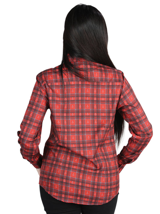 El General  -  Casual Long-Sleeve Shirt  - Red 44722