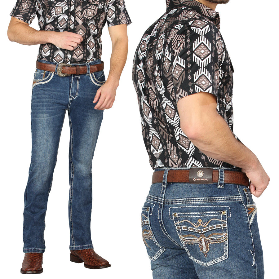 Centenario Bootcut Denim Jeans - Dark Blue 44970