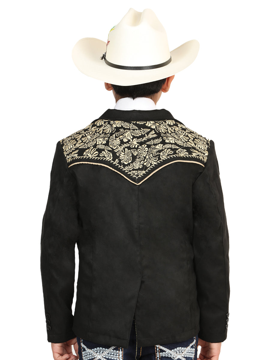 El General Kids’ Suede Blazer - Black 45659
