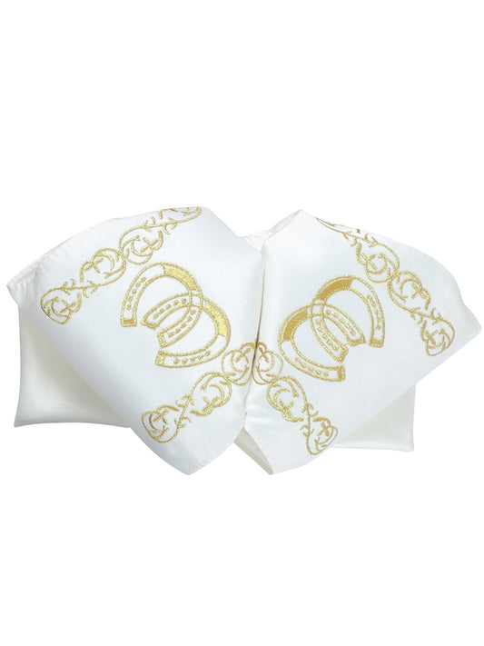 Adult 
Mexican Charro Bow Tie 100% Polyester Ivory/Gold  601601