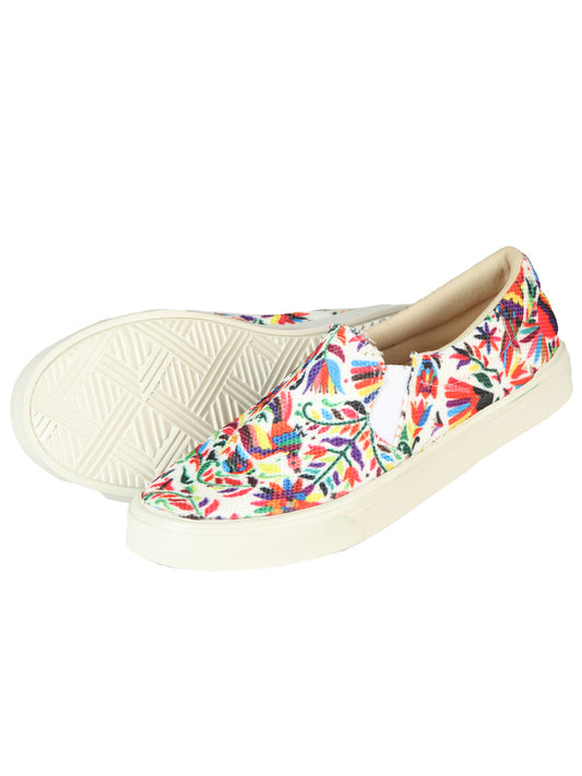 Mexican Artisanal Yute Tennis 50% Cotton, 50% Polyester White  603956