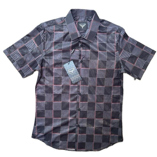 Men's Western Short- Sleeve Button- Up